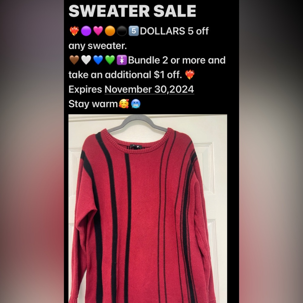 SWEATER SALE. 5️⃣BUCKS OFF EVERY SWEATER🥰Add’l $1 off each one when you bundle